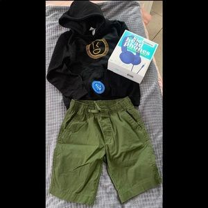 Kids Hoodie and Shorts 💚🖤